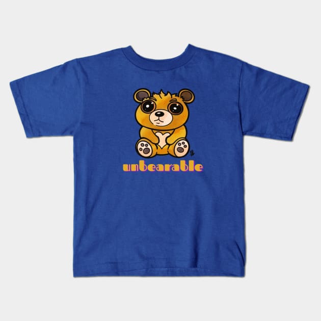 Kawaii Teddy Bear - Unbearable Kids T-Shirt by Alt World Studios